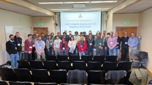 Faculty presenters at the AI conference.